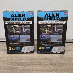 2 Pk, Alien Shield 4inx10Ft Waterproof Adhesive Sealing Tape, 4 Rolls Total